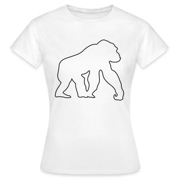 singe - T-shirt Femme - blanc - Devant - AI Model Female 172 dark (172cm)