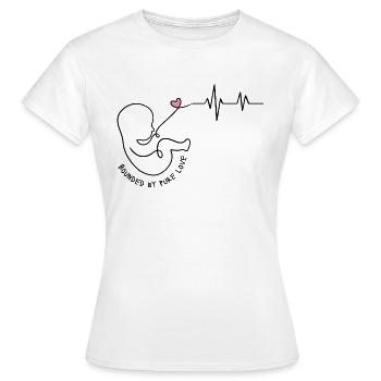Bounded by Pure Love - Women's T-Shirt - white - Front - AI Model Female 172 dark (172cm)