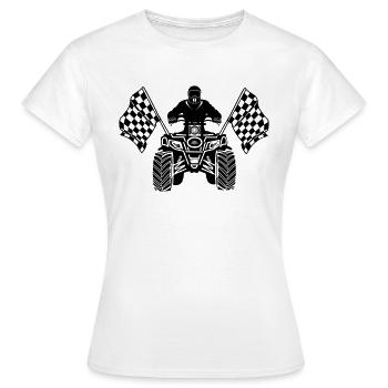 Zielflaggen für Quads - Frauen T-Shirt - Weiß - Vorne - AI Model Female 172 dark (172cm)