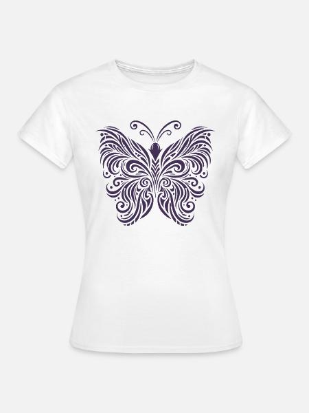 Schmetterling Butterfly - Frauen T-Shirt - Weiß