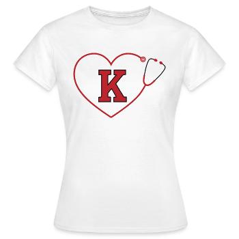 Lettre k stéthoscope - T-shirt Femme - blanc - Devant - AI Model Female 172 dark (172cm)