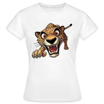 Geparden-Angriffe - Frauen T-Shirt - Weiß - Vorne - AI Model Female 172 dark (172cm)