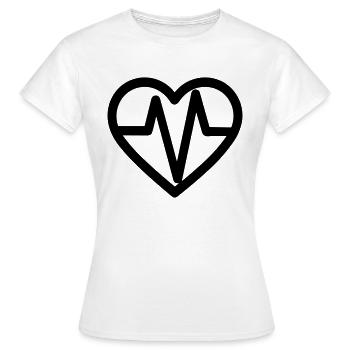 heartbeat - Women's T-Shirt - white - Front - AI Model Female 172 dark (172cm)