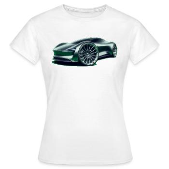 Futuristischer Supersportwagen - Frauen T-Shirt - Weiß - Vorne - AI Model Female 172 dark (172cm)