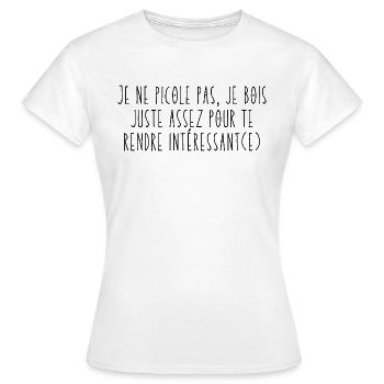 Ich trinke nicht (1c) - Frauen T-Shirt - Weiß - Vorne - AI Model Female 172 dark (172cm)