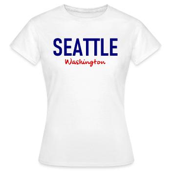 Seattle - Washington - USA - United States - Frauen T-Shirt - Weiß - Vorne - AI Model Female 172 dark (172cm)