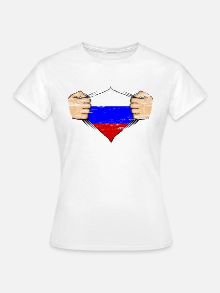 Russland Flagge Design used - Frauen T-Shirt - Weiß