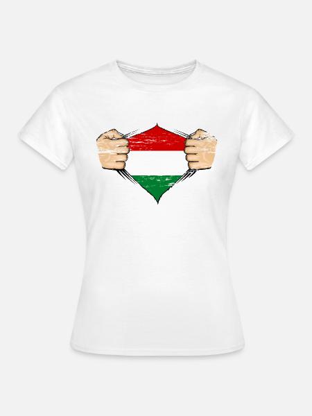 Ungarn Flagge Design used - Frauen T-Shirt - Weiß