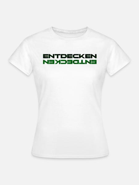 ENTDECKEN-Doppel | Wecke den Entdeckergeist - Frauen T-Shirt - Weiß