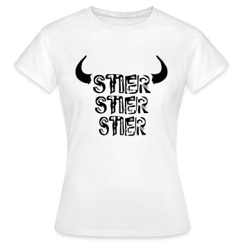 Stier, Stier, Stier!! - Frauen T-Shirt - Weiß - Vorne - AI Model Female 172 dark (172cm)