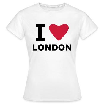 I love London - Women's T-Shirt - white - Front - AI Model Female 172 dark (172cm)