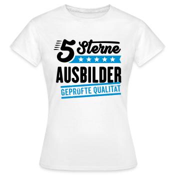 5Sterne Ausbilder - Frauen T-Shirt - Weiß - Vorne - AI Model Female 172 dark (172cm)
