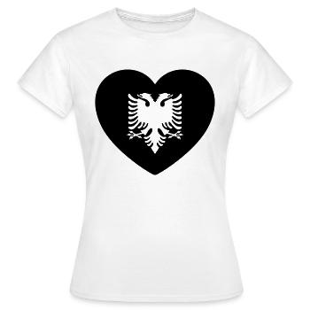 Albanie - T-shirt Femme - blanc - Devant - AI Model Female 172 dark (172cm)