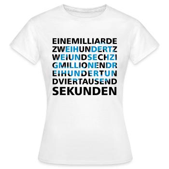 40 ans dans 2 secondes - T-shirt Femme - blanc - Devant - AI Model Female 172 dark (172cm)