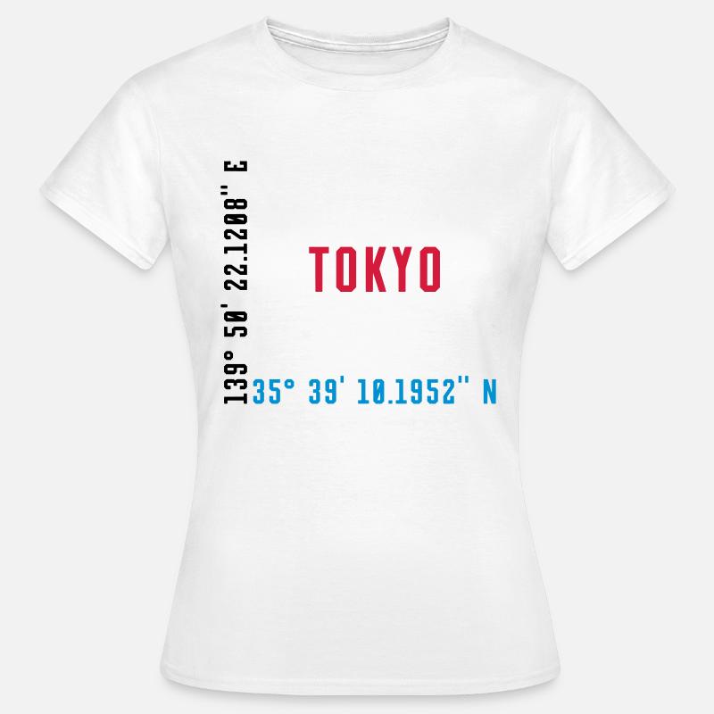 TOKYO - JAPAN - GPS COORDINATES / COORDINATES - Women's T-Shirt - white