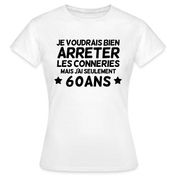 Crap at 60 - birthday - Women's T-Shirt - white - Front - AI Model Female 172 dark (172cm)