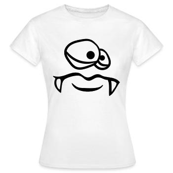 visage tête monstre drôle boese clip dangereux - T-shirt Femme - blanc - Devant - AI Model Female 172 dark (172cm)