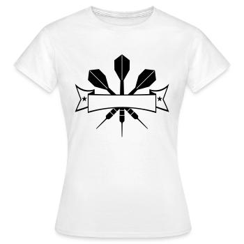 jouer aux fléchettes club club lancer dart flèche sport - T-shirt Femme - blanc - Devant - AI Model Female 172 dark (172cm)