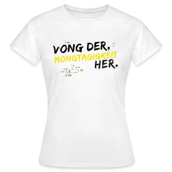 lundi - T-shirt Femme - blanc - Devant - AI Model Female 172 dark (172cm)