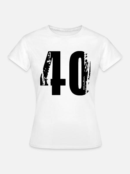 40 - Nummer - Frauen T-Shirt - Weiß