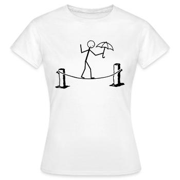 Slackline - Frauen T-Shirt - Weiß - Vorne - AI Model Female 172 dark (172cm)