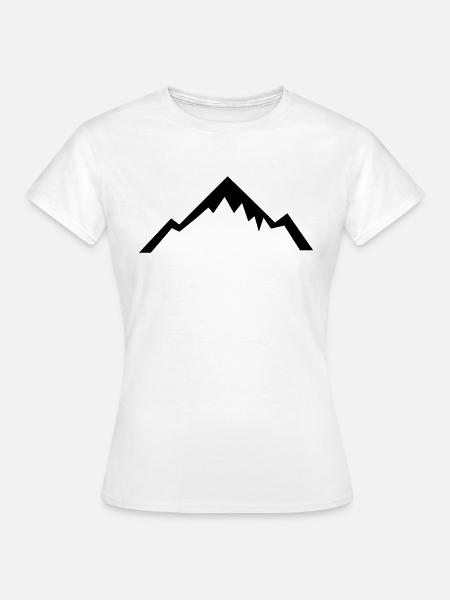 Mountain, Hiking, Outdoor - Dame-T-shirt - hvid