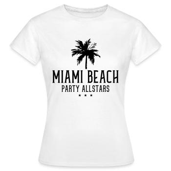 miami beach party allstars - Frauen T-Shirt - Weiß - Vorne - AI Model Female 172 dark (172cm)