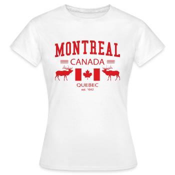 Montréal - T-shirt Femme - blanc - Devant - AI Model Female 172 dark (172cm)