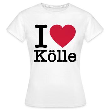 J'aime Cologne - Kölle - Colonia - T-shirt Femme - blanc - Devant - AI Model Female 172 dark (172cm)