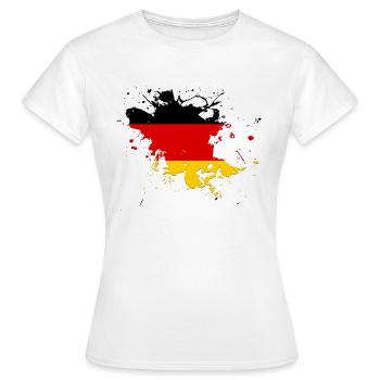Drapeau de l'Allemagne comme une touche de couleur - T-shirt Femme - blanc - Devant - AI Model Female 172 dark (172cm)