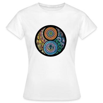Yin Yang, Symbole de Yin Yang, conception de Yin Yang - T-shirt Femme - blanc - Devant - AI Model Female 172 dark (172cm)