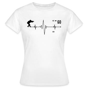 Battement de coeur de soldat - T-shirt Femme - blanc - Devant - AI Model Female 172 dark (172cm)