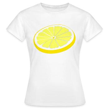 lemon slice - Women's T-Shirt - white - Front - AI Model Female 172 dark (172cm)