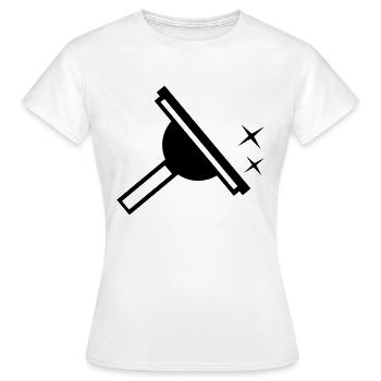 Fenster Reiniger Window Cleaner - Frauen T-Shirt - Weiß - Vorne - AI Model Female 172 dark (172cm)