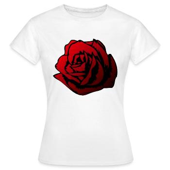 rose fleur - T-shirt Femme - blanc - Devant - AI Model Female 172 dark (172cm)