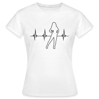 Frequenz Hot Girl - Frauen T-Shirt - Weiß - Vorne - AI Model Female 172 dark (172cm)