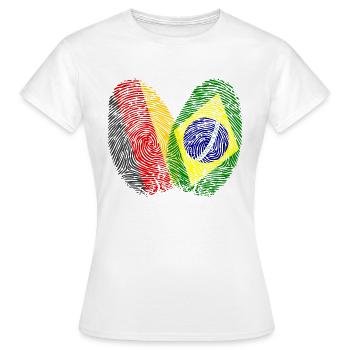 Fingerprint Brazilian Brazil - Women's T-Shirt - white - Front - AI Model Female 172 dark (172cm)