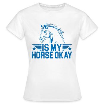 Mon cheval va-t-il bien 6 - T-shirt Femme - blanc - Devant - AI Model Female 172 dark (172cm)