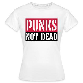 punks not dead Zitat - Frauen T-Shirt - Weiß - Vorne - AI Model Female 172 dark (172cm)