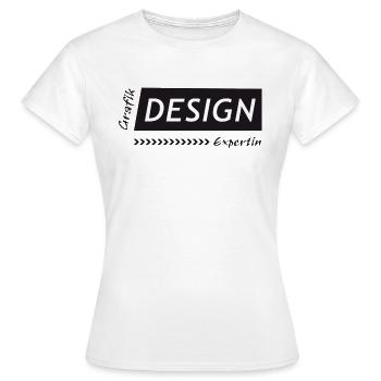 Grafik Design Expertin - Frauen T-Shirt - Weiß - Vorne - AI Model Female 172 dark (172cm)