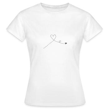 Papierflieger - Frauen T-Shirt - Weiß - Vorne - AI Model Female 172 dark (172cm)