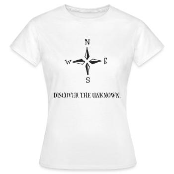 Découvrez l’inconnu. - T-shirt Femme - blanc - Devant - AI Model Female 172 dark (172cm)