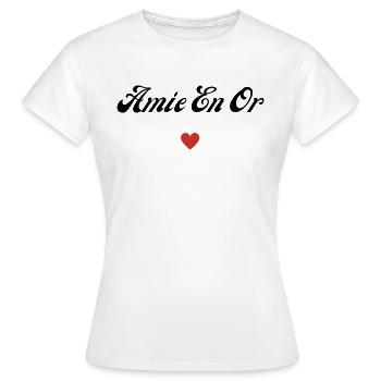 amie en or - T-shirt Femme - blanc - Devant - AI Model Female 172 dark (172cm)