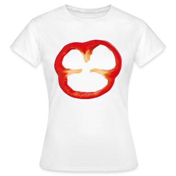 paprika - Frauen T-Shirt - Weiß - Vorne - AI Model Female 172 dark (172cm)