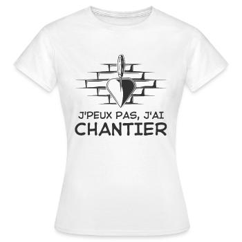 Bâtiment mur tourelle - T-shirt Femme - blanc - Devant - AI Model Female 172 dark (172cm)