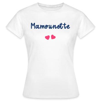 mamounette - T-shirt Femme - blanc - Devant - AI Model Female 172 dark (172cm)