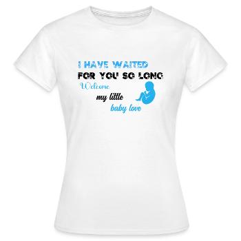 Je t'ai tant attendu BLU BLK - T-shirt Femme - blanc - Devant - AI Model Female 172 dark (172cm)