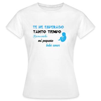 Je t'ai tant attendu BLU BLK - T-shirt Femme - blanc - Devant - AI Model Female 172 dark (172cm)