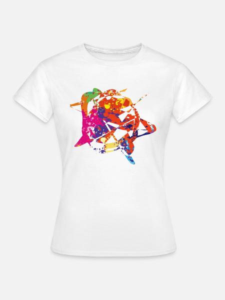 Geometrie und Farbe - Frauen T-Shirt - Weiß