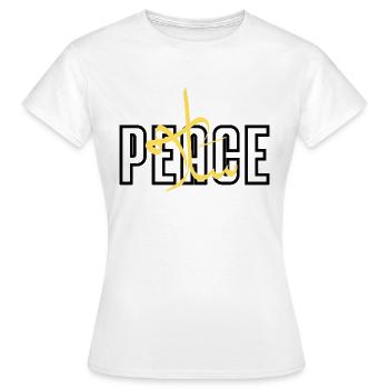 Peace - Salam - T-shirt Femme - blanc - Devant - AI Model Female 172 dark (172cm)
